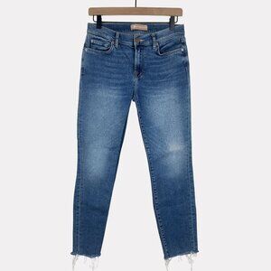 7 for All Mankind Roxanne Ankle Raw Hem Jeans Womens 29 Blue Five Pocket 7FAM